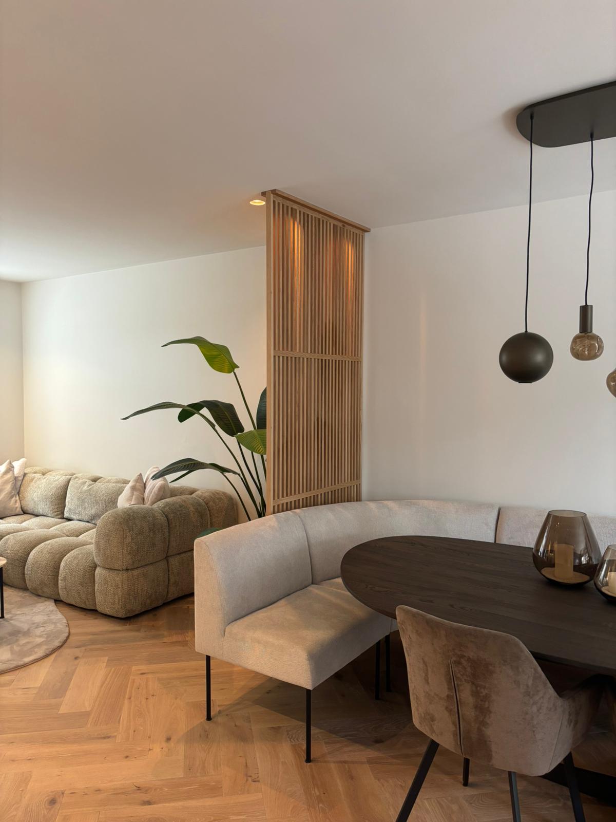 Diepte van een roomdivider