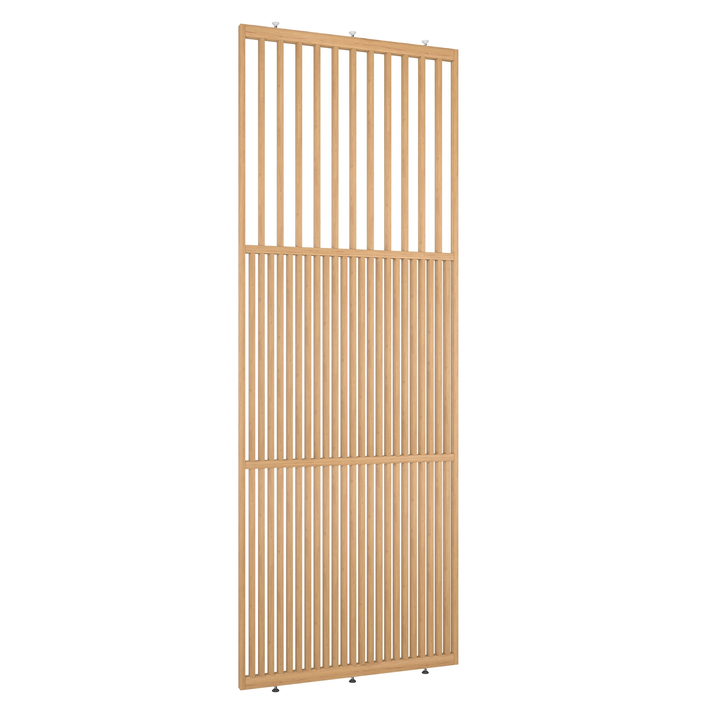 plafondhoge roomdivider op maat model light eiken blank gelakt massief eiken ruimtelijk aanzicht