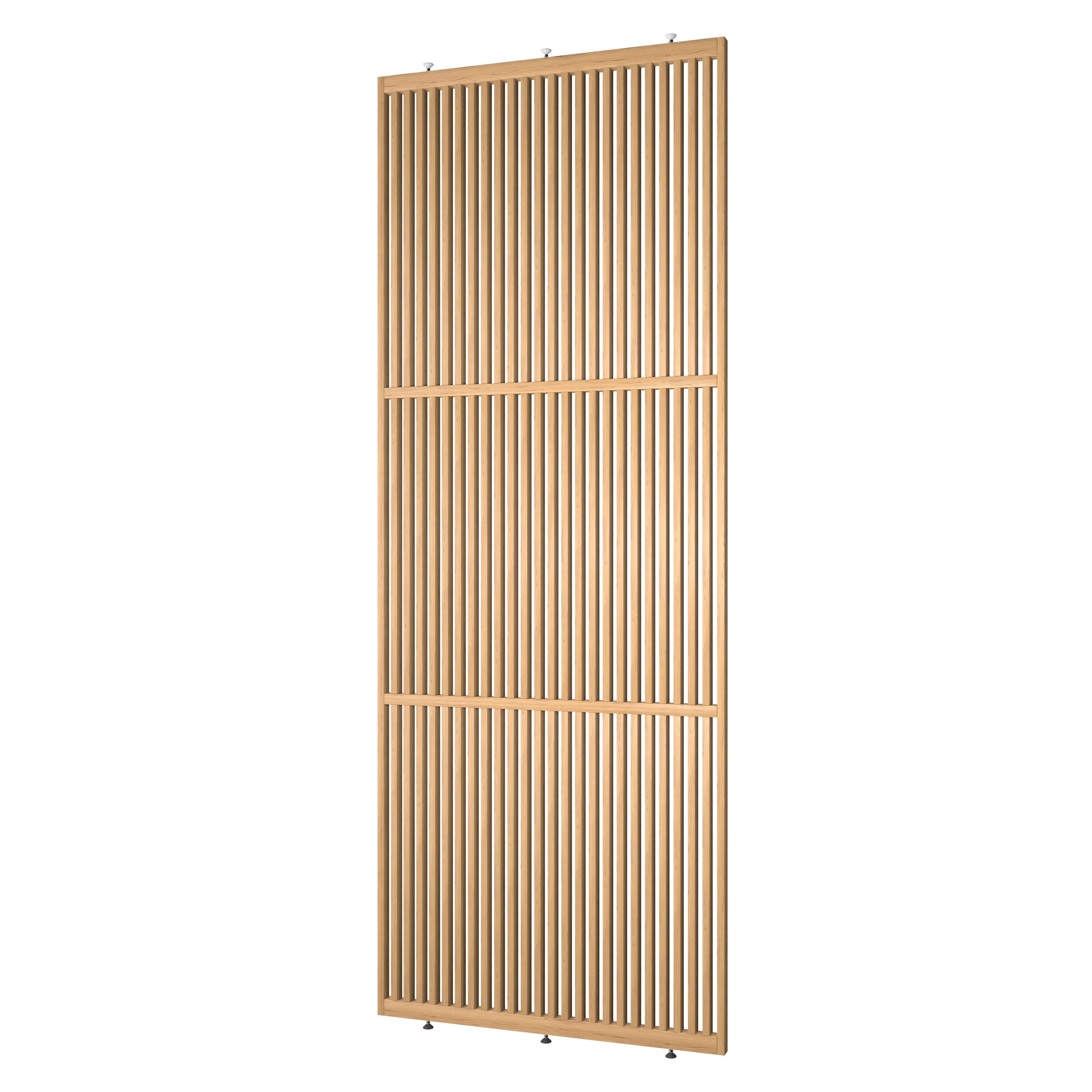 Roomdivider op maat plafondhoog Original eiken schuin rechts