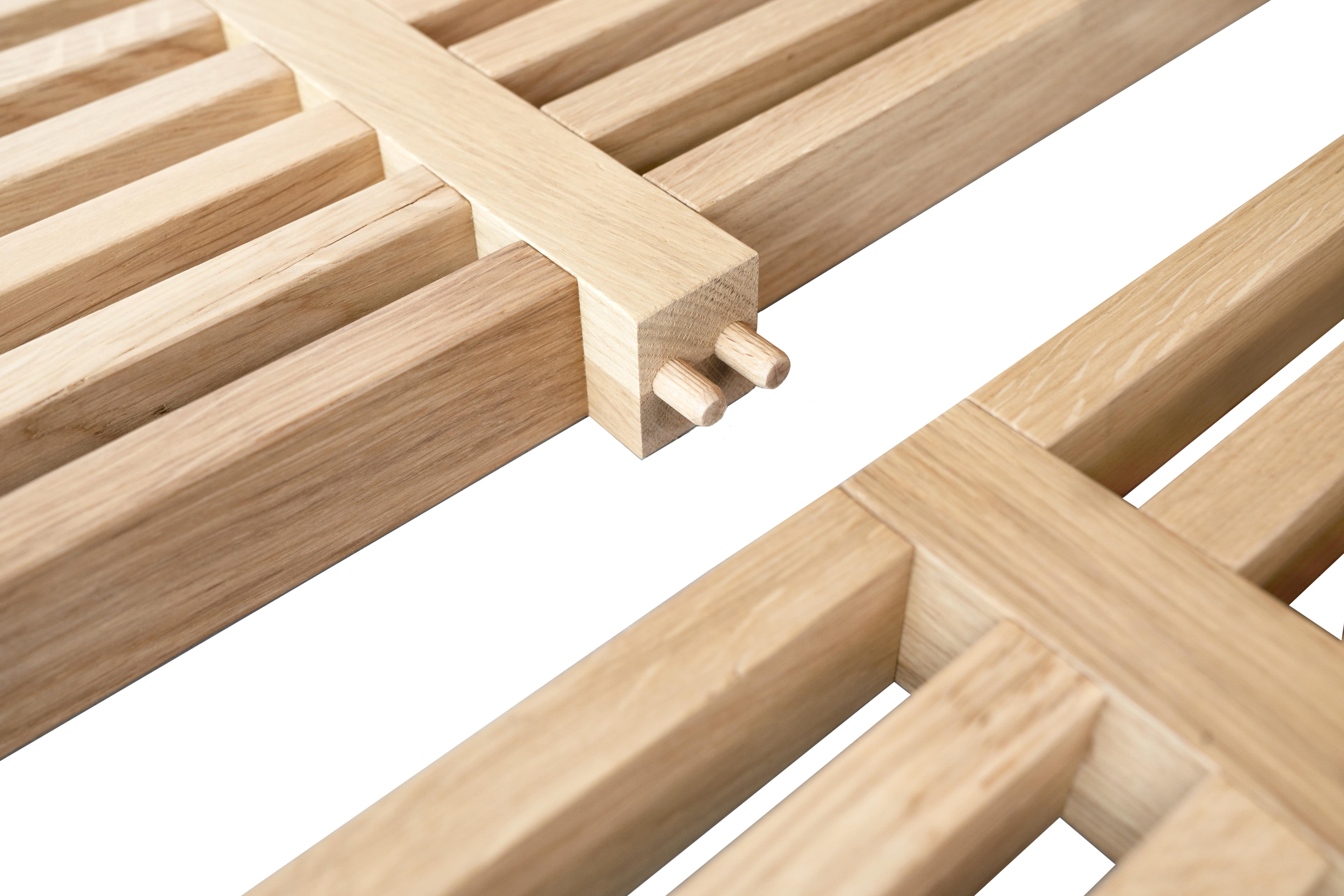 verbinding detail van roomdivider op maat xl eiken blank gelakt massief eiken