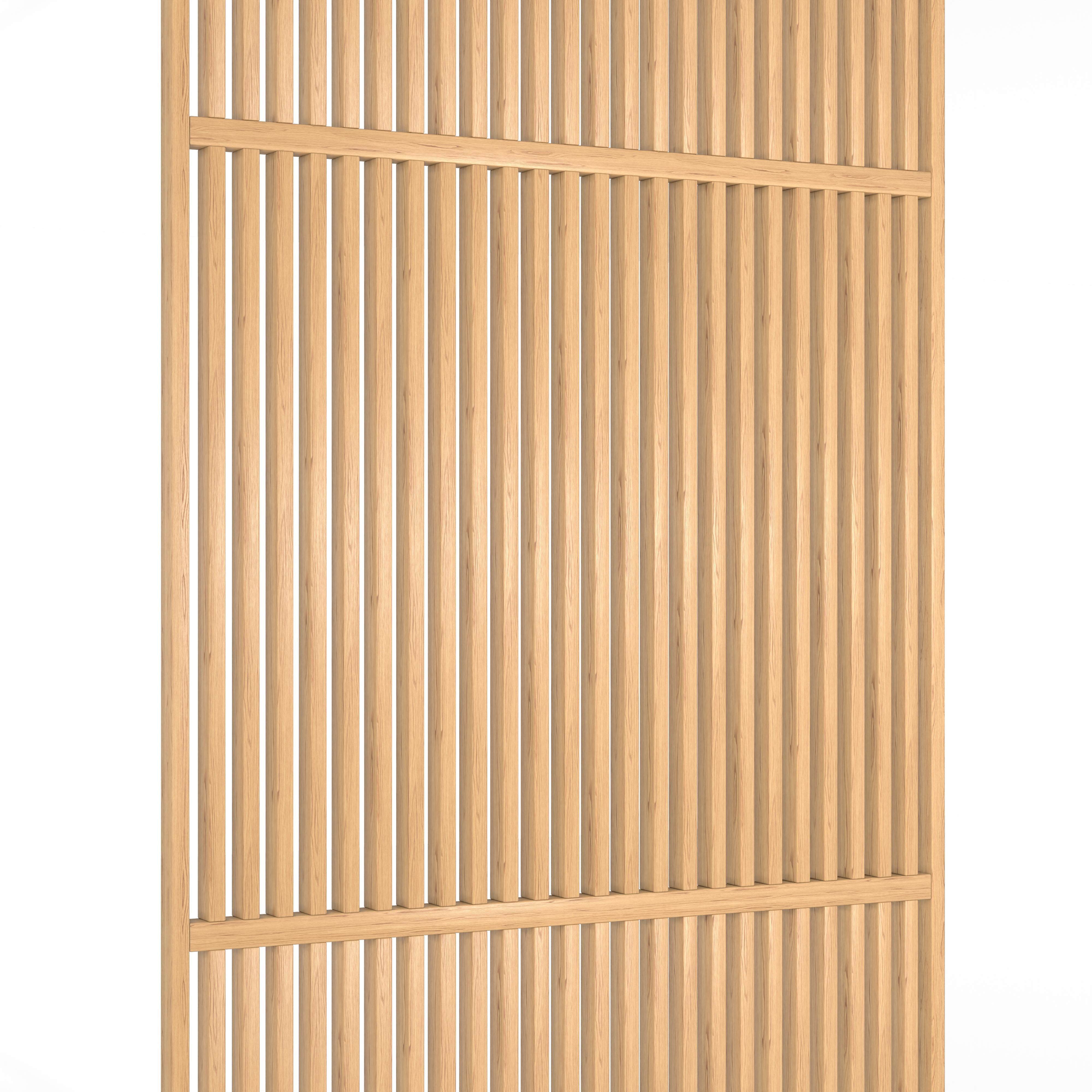 Elegante houten roomdivider, blank gelakt massief eikenhout, model Original®. Een stijlvolle en praktische toevoeging aan elk interieurontwerp