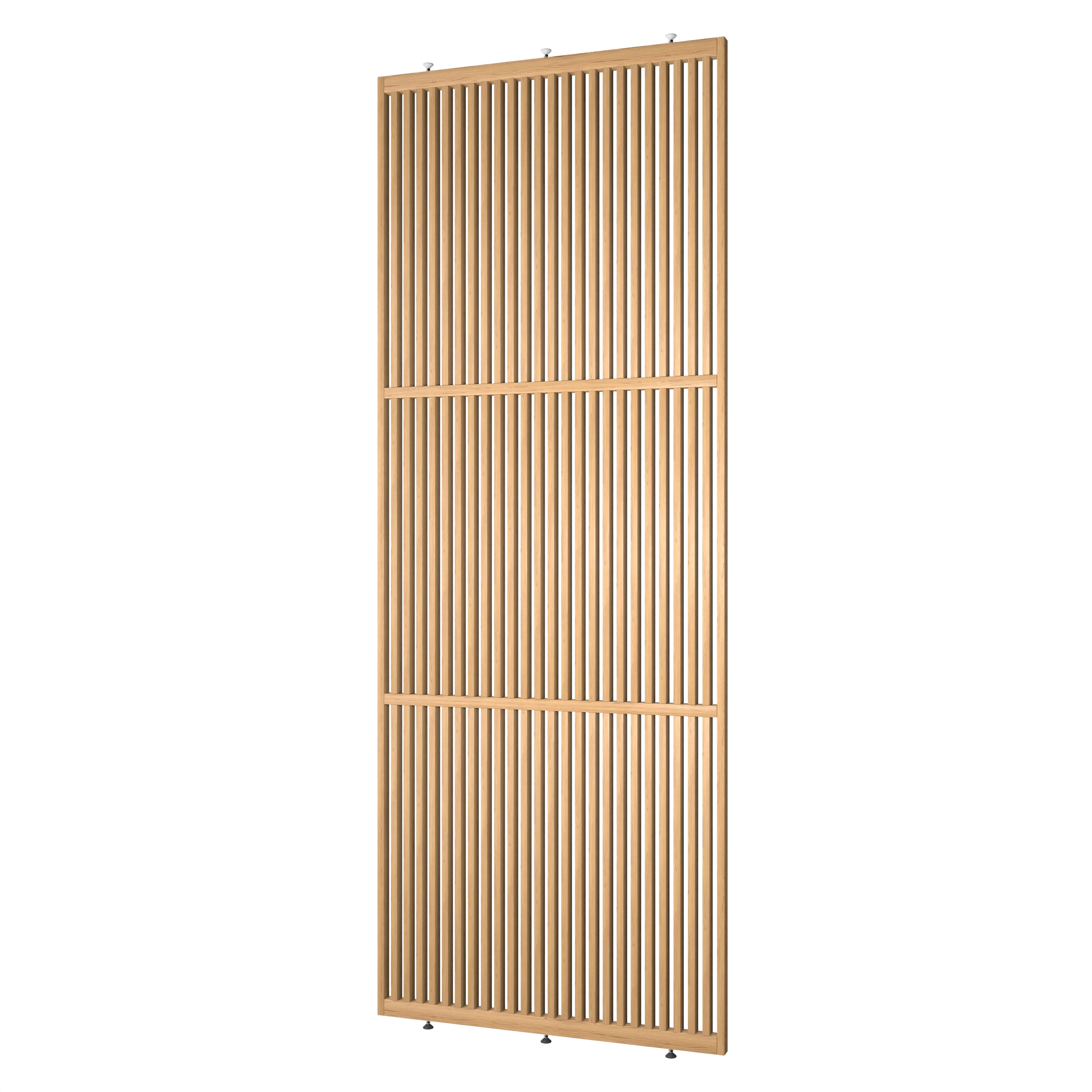 Elegante houten roomdivider, blank gelakt massief eikenhout, model Original®. Een stijlvolle en praktische toevoeging aan elk interieurontwerp