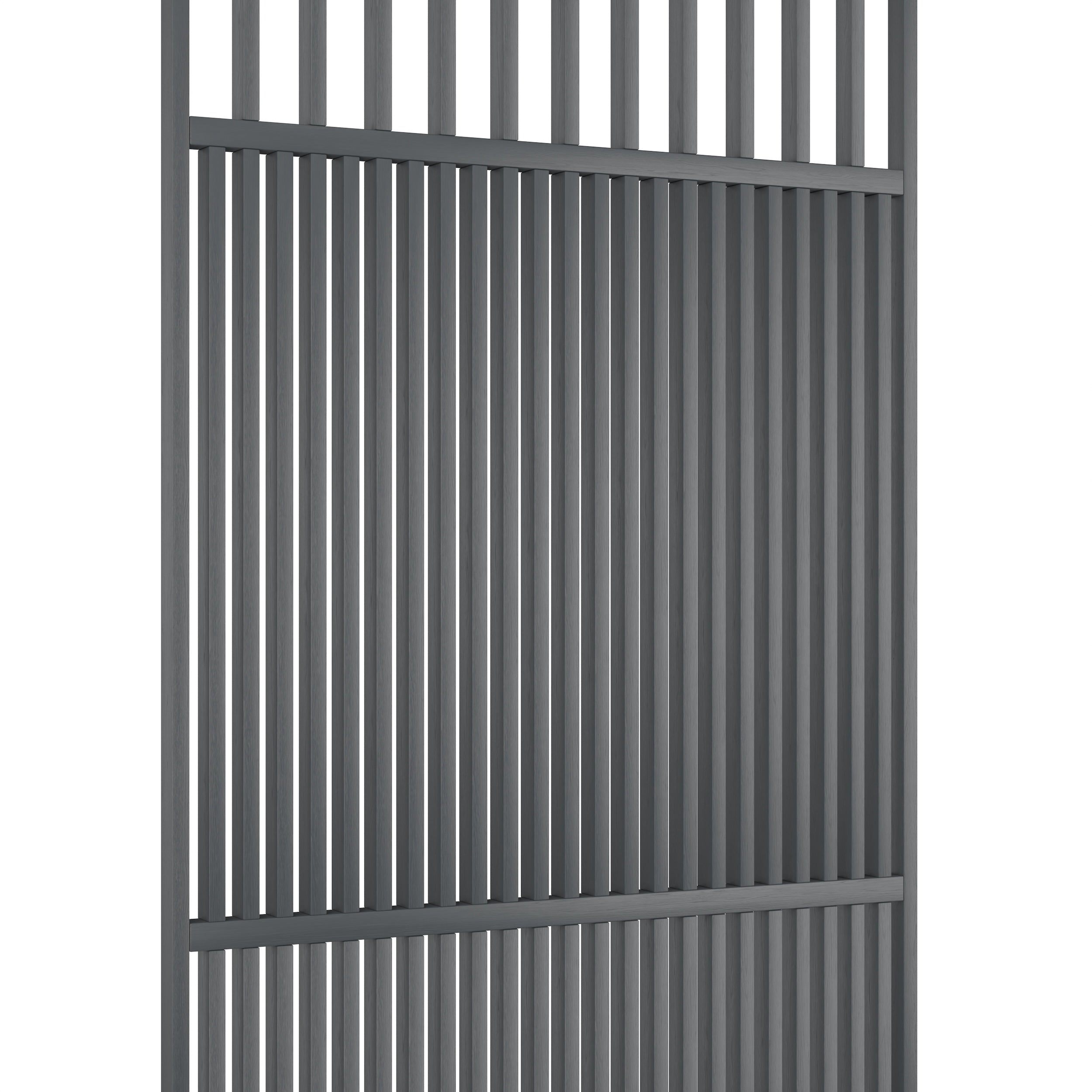 lattenpatroon van roomdivider op maat model light antraciet ral 7021 massief eiken