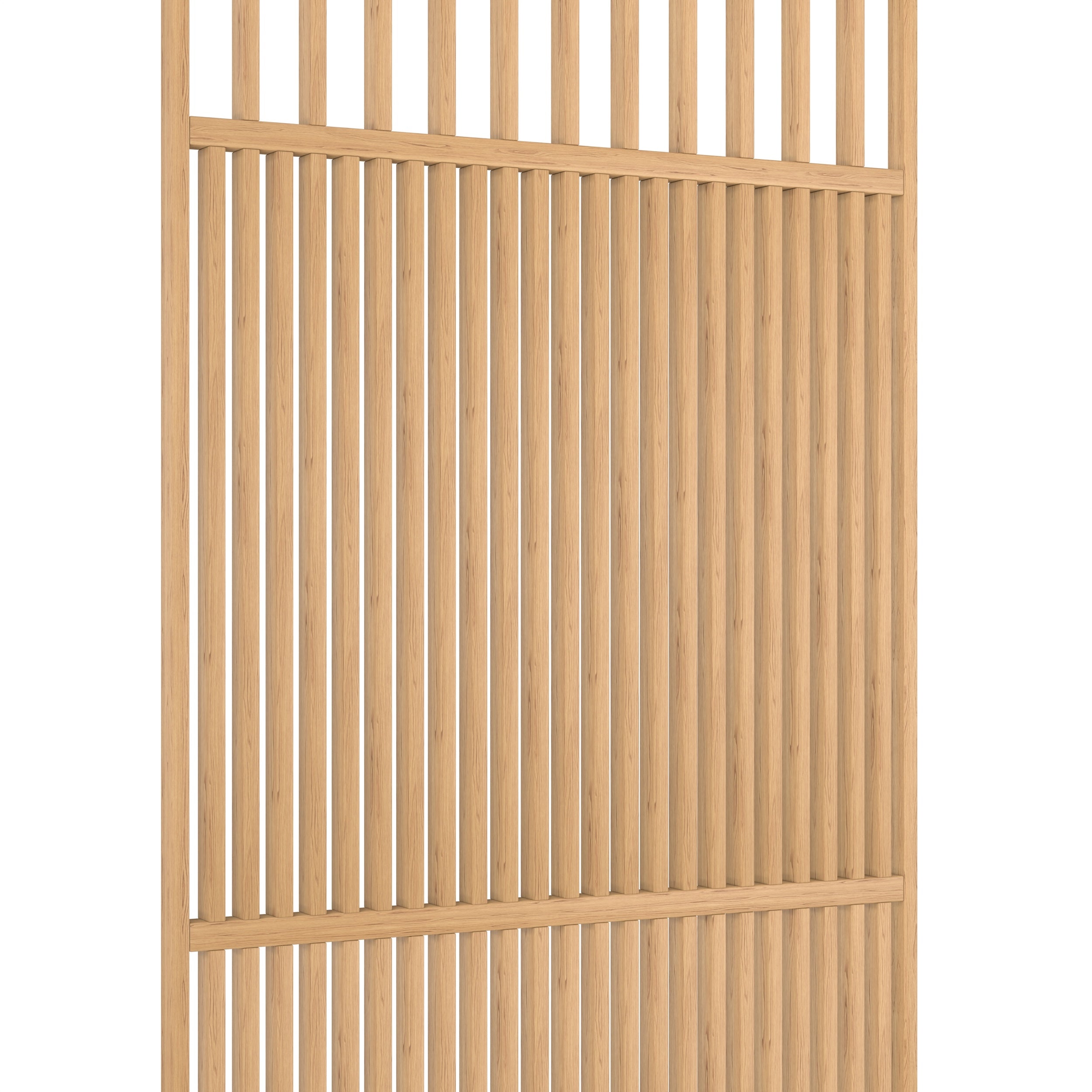 lattenpatroon van roomdivider op maat model light eiken blank gelakt massief eiken