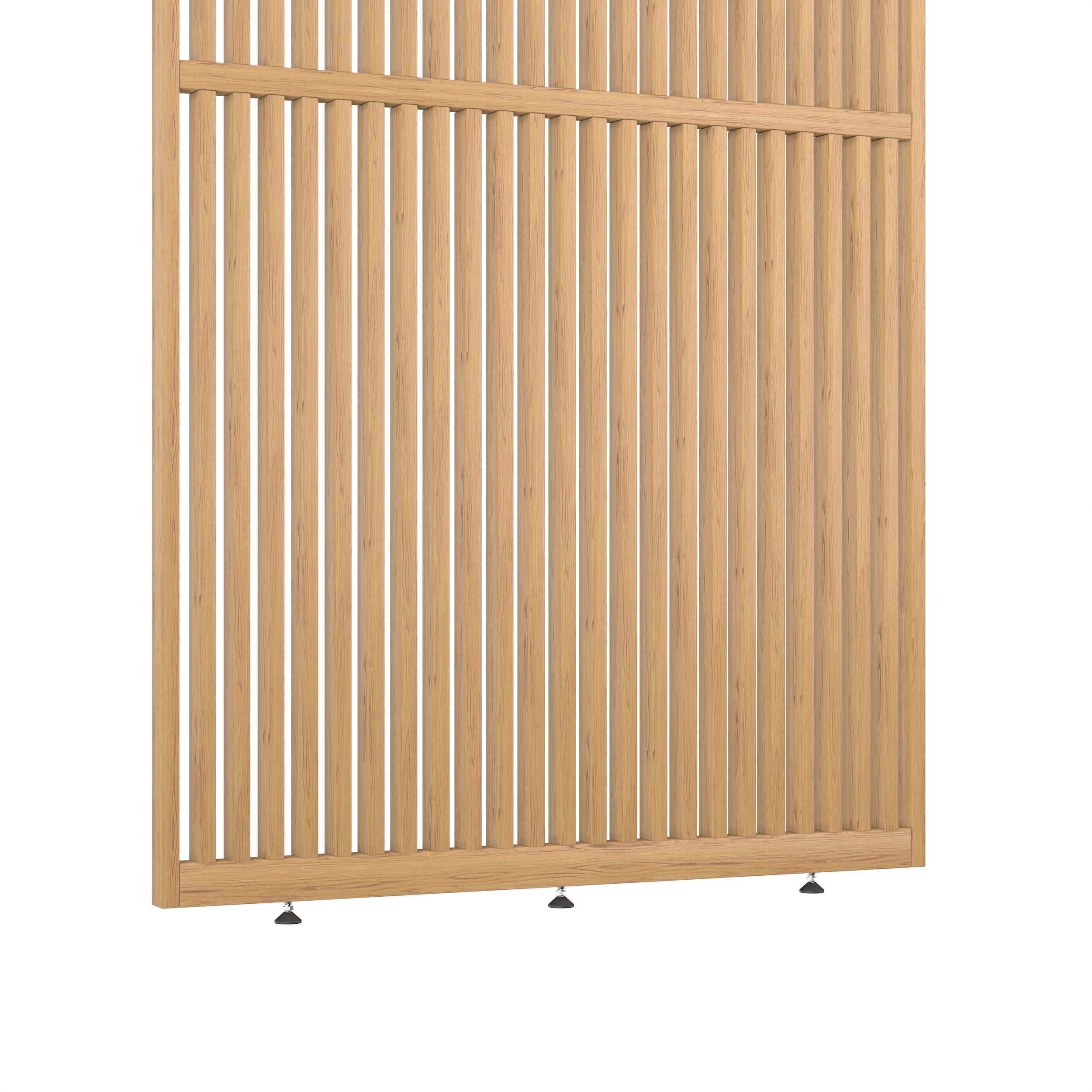 onderzijde structuur van roomdivider op maat model light eiken blank gelakt massief eiken