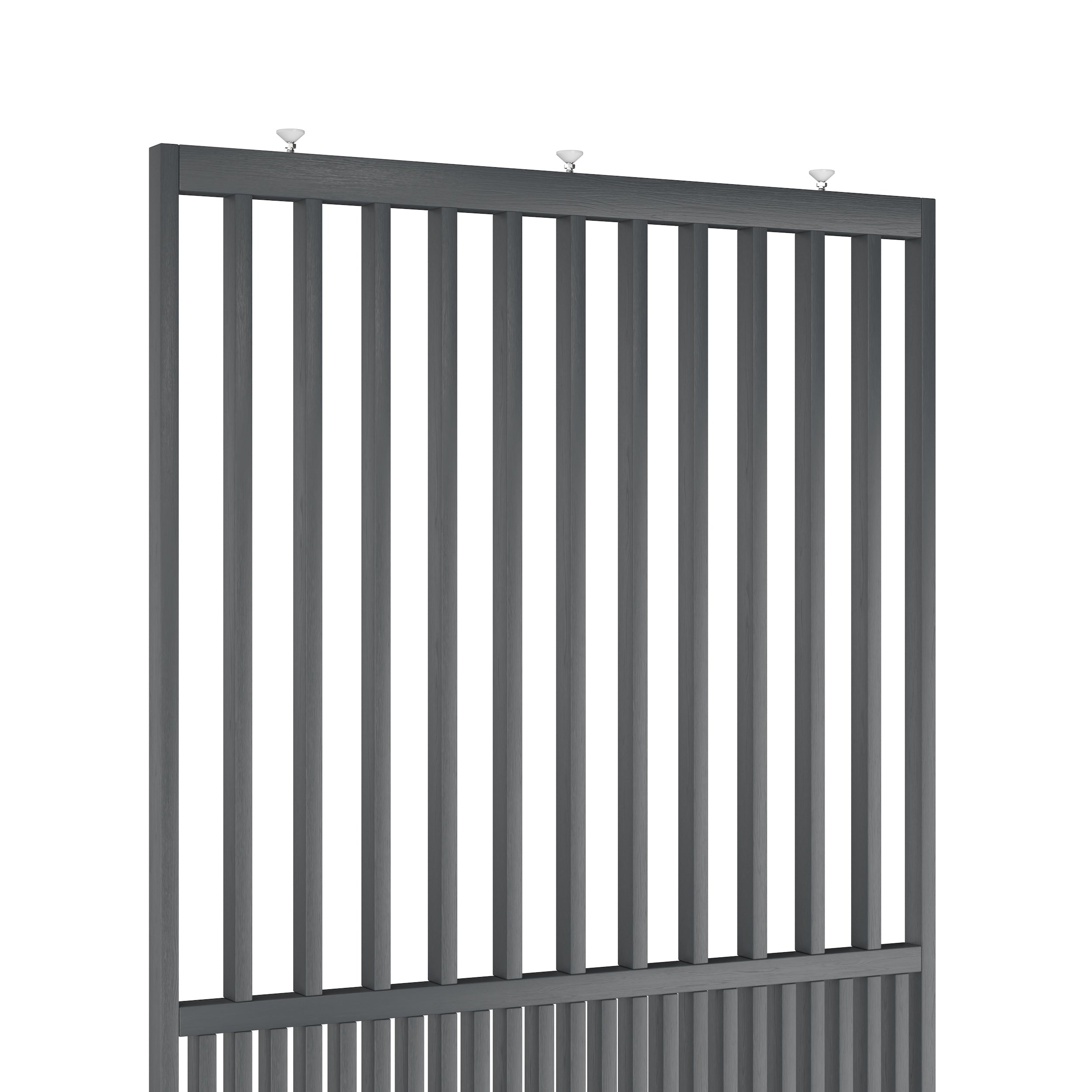 open bovenzijde van roomdivider op maat model light ral 7021 antraciet massief eiken