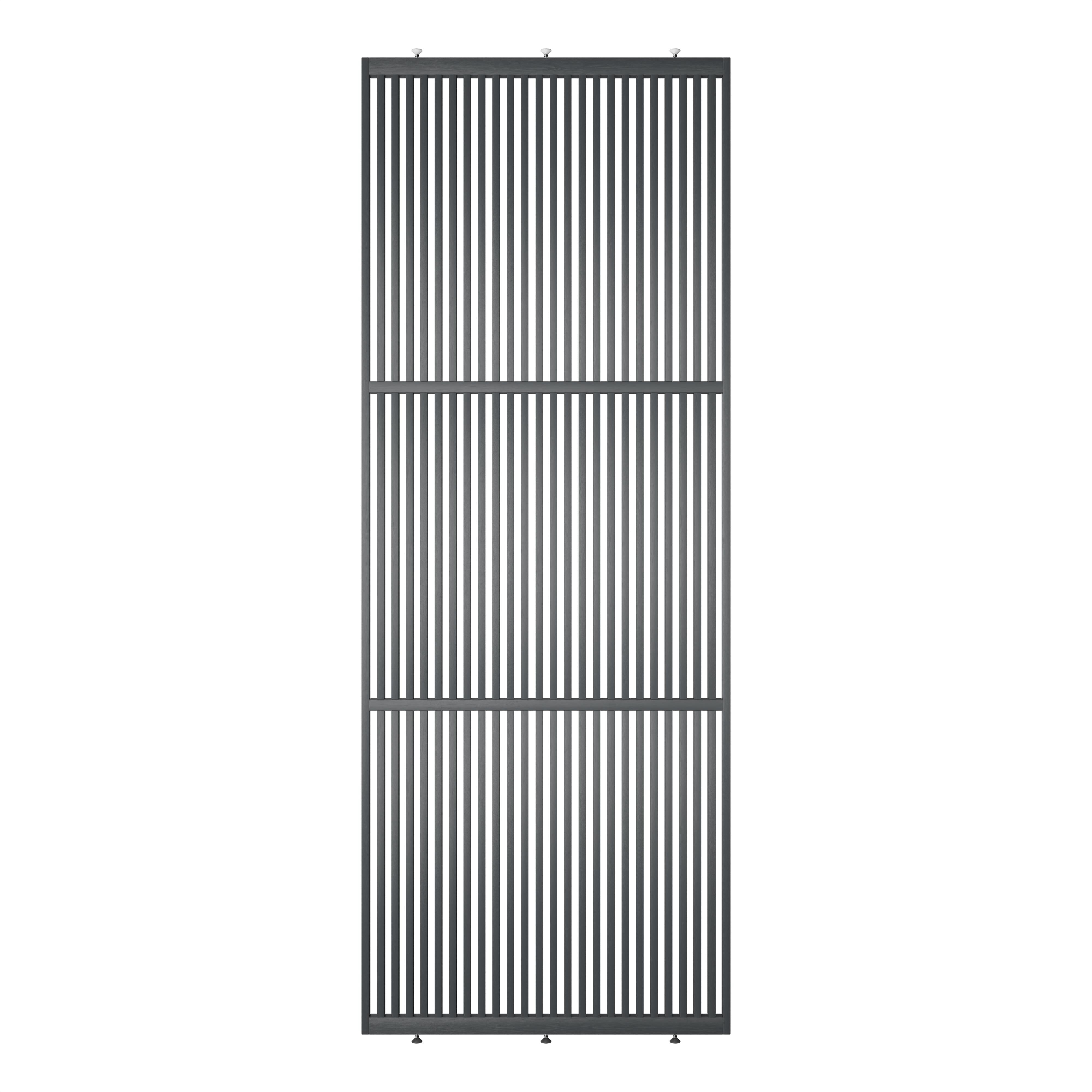 Roomdivider op maat plafondhoog Original antraciet RAL 7021 vooraanzicht