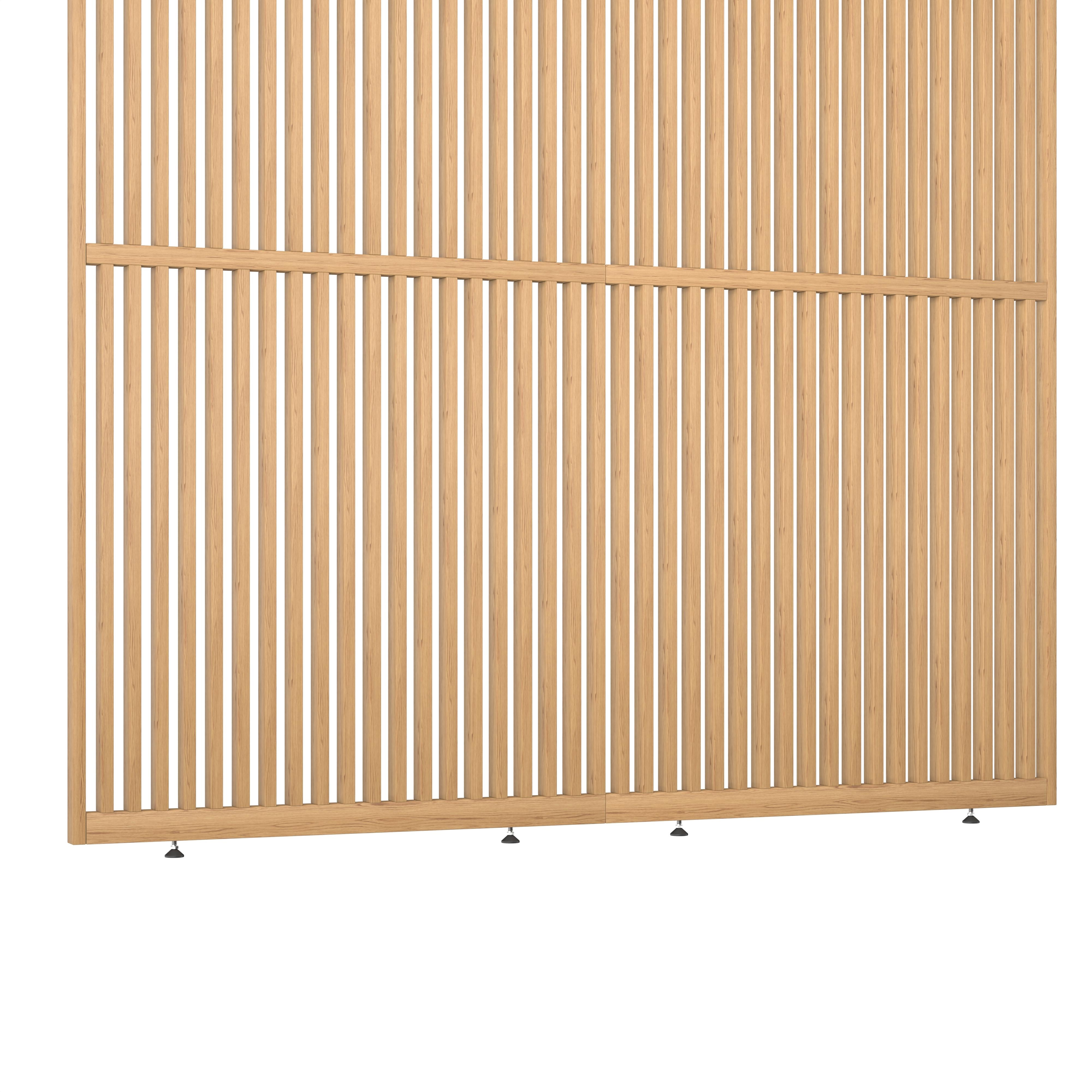 plafondhoge roomdivider op maat xl eiken blank gelakt massief eiken front aanzicht