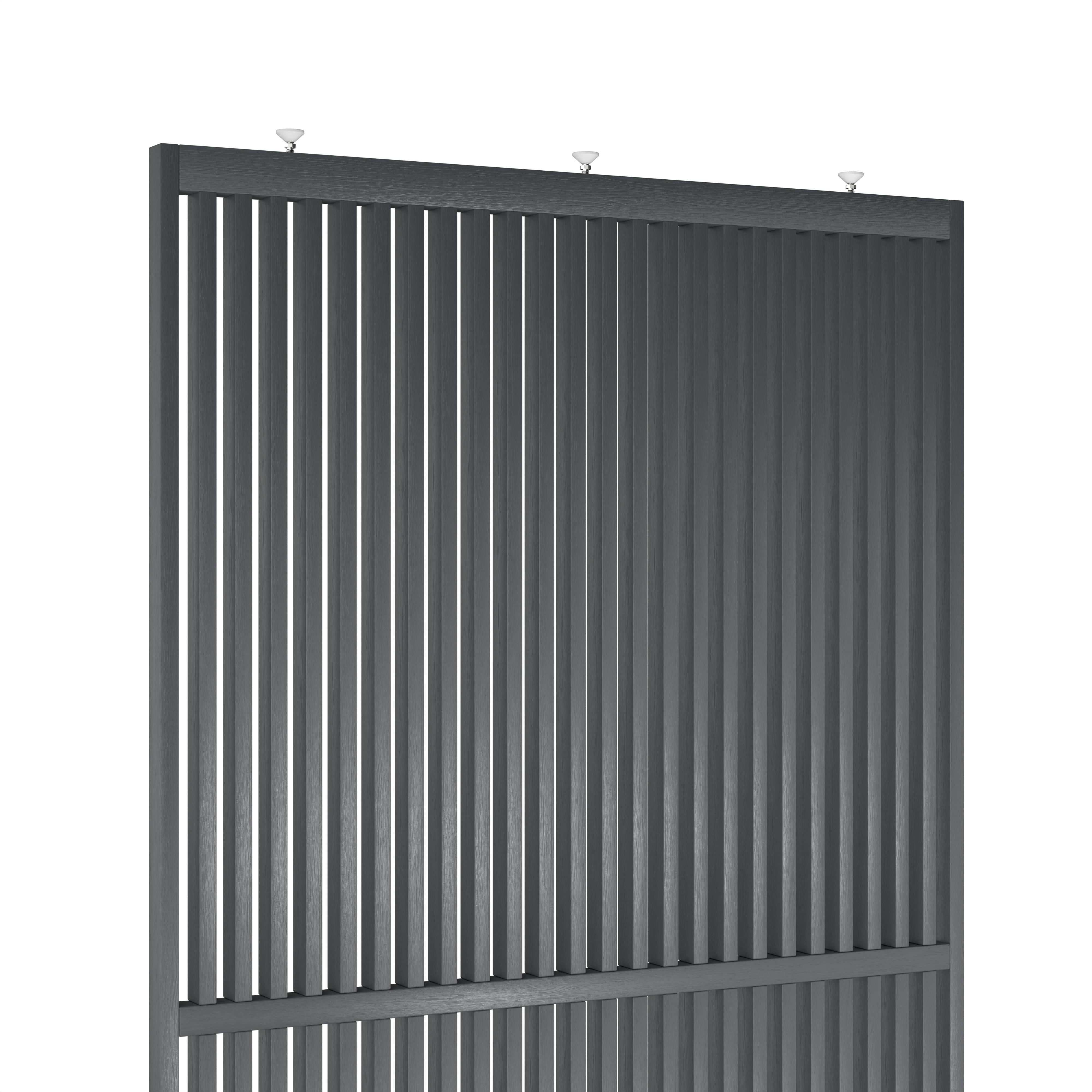 Boven- en onderzijde van roomdivider Original RAL 7021 met stelvoetjes